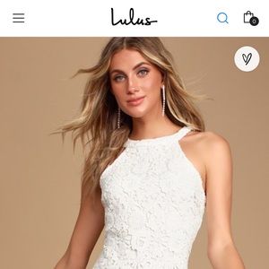 Lulus Love Poem Ivory Lace Mini Dress Size Small
